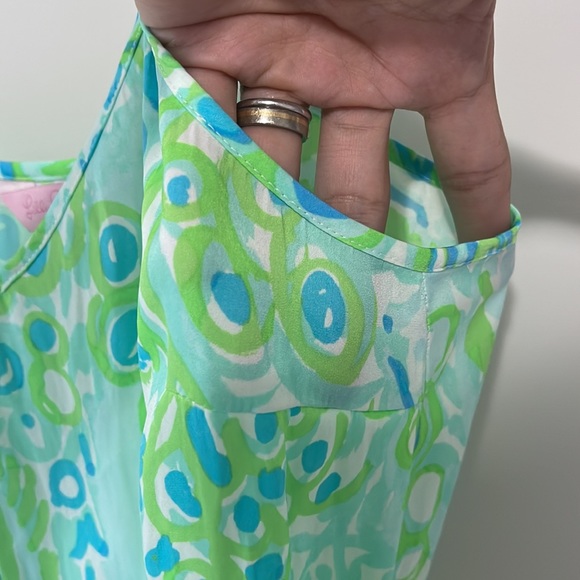 Lilly Pulitzer Deanna neon green casual romper XS - Picture 5 of 9